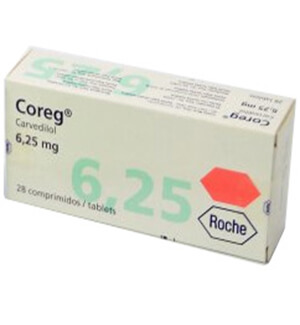 Coreg (Carvedilol) 6.25mg Tablets x 1's