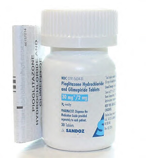 Duetact (pioglitazone hydrochloride and glimepiride) 30/2mg Tablets x 1's