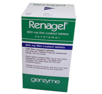 Renagel (Sevelamer) 800mg Tablets x 1's