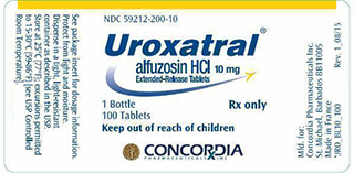 Uroxatral (Alfuzosin) 10mg Tablets x 1's